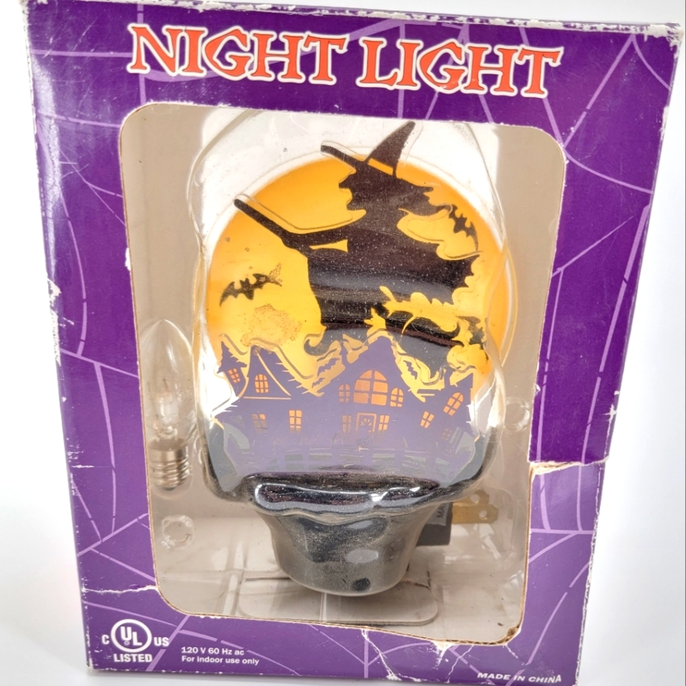 Spooky Witch Full Moon Haunted House Halloween Night Light Costco Brand New NIB